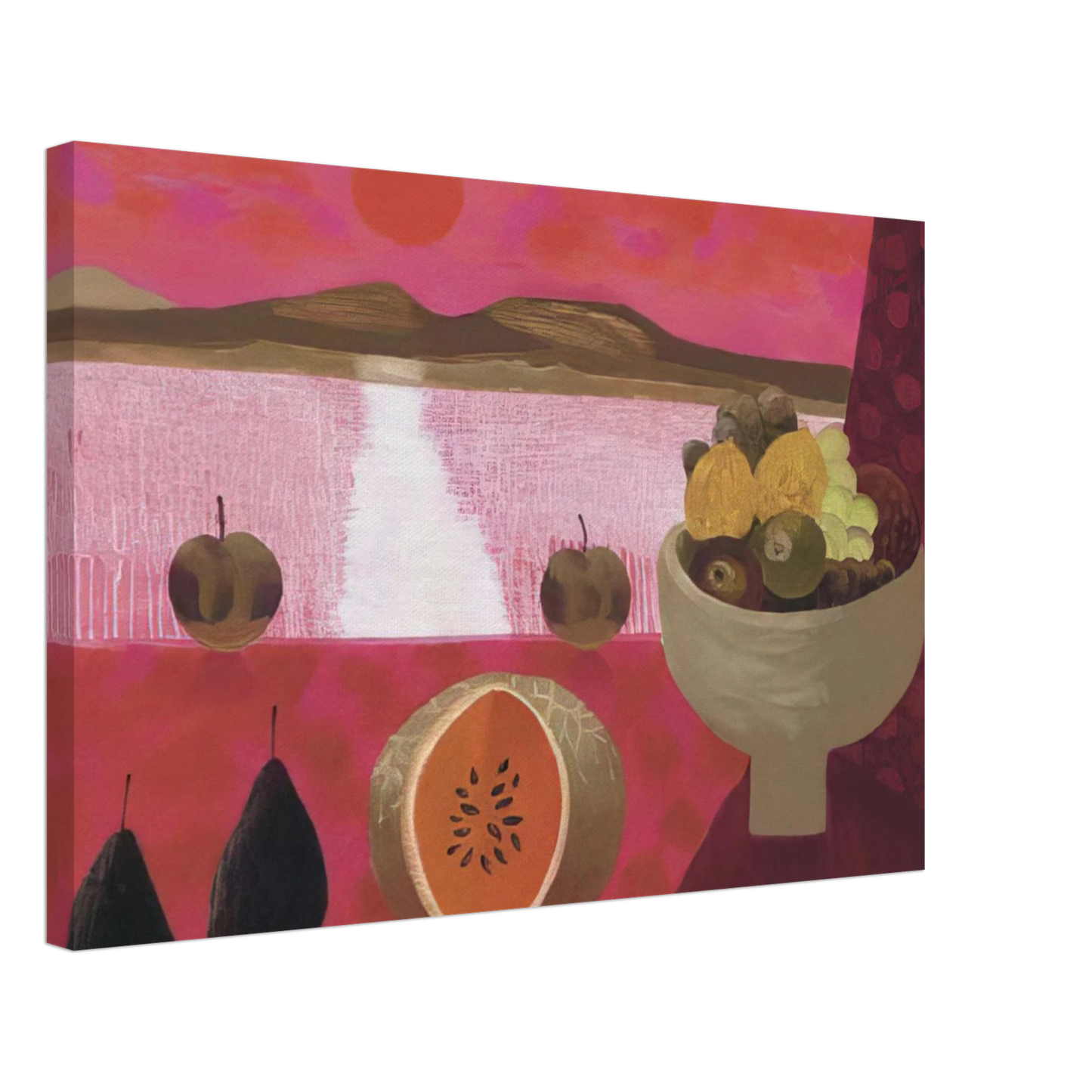 Mary Fedden - Still life with fruit - 1997 Canvas - 40x60 cm / 16x24 inches-canvas