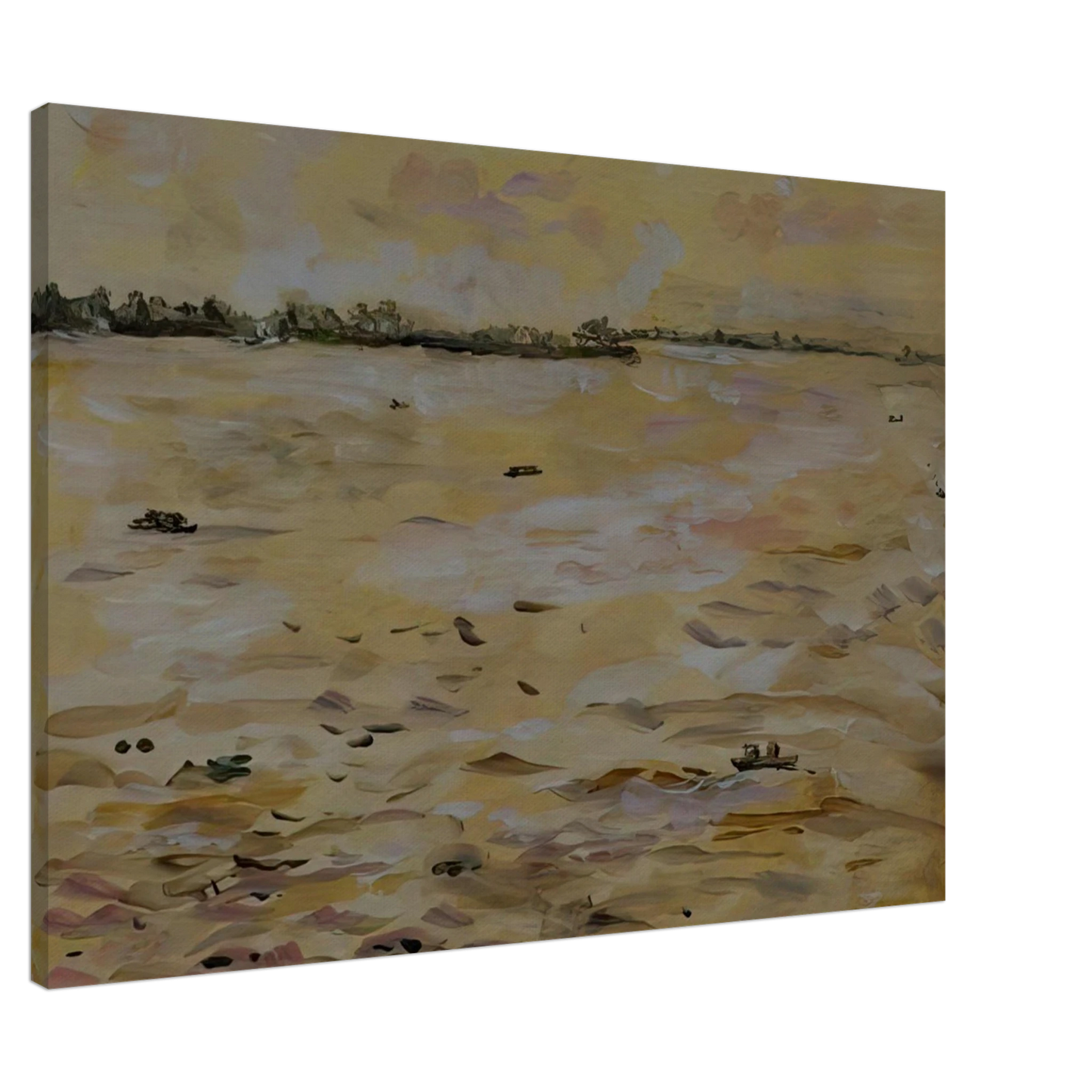 Ivan Albright - THE AMAZON RIVER IQUITOS PERU 1971 Canvas - 20x30 cm / 8x12 inches-canvas