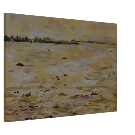 Ivan Albright - THE AMAZON RIVER IQUITOS PERU 1971 Canvas - 20x30 cm / 8x12 inches-canvas