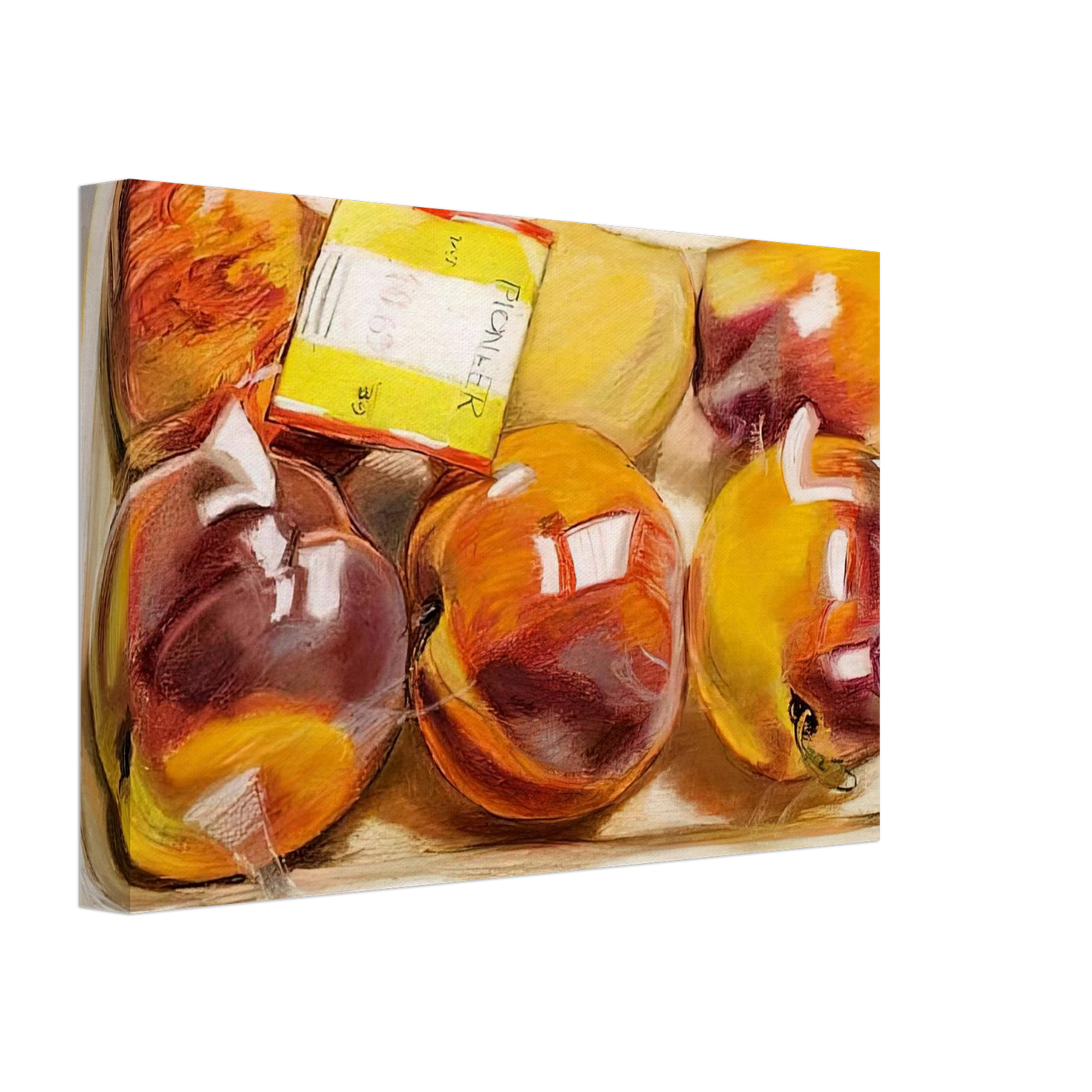 Janet Fish - PEACHES 1971 Canvas - 40x60 cm / 16x24 inches-canvas