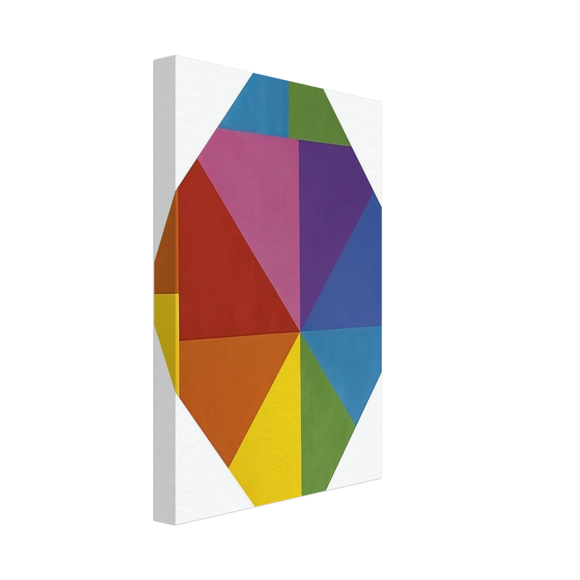 Max Bill - Acht farben im horizontal-diagonal-quadtrat - 1965 Canvas - 40x60 cm / 16x24 inches-canvas