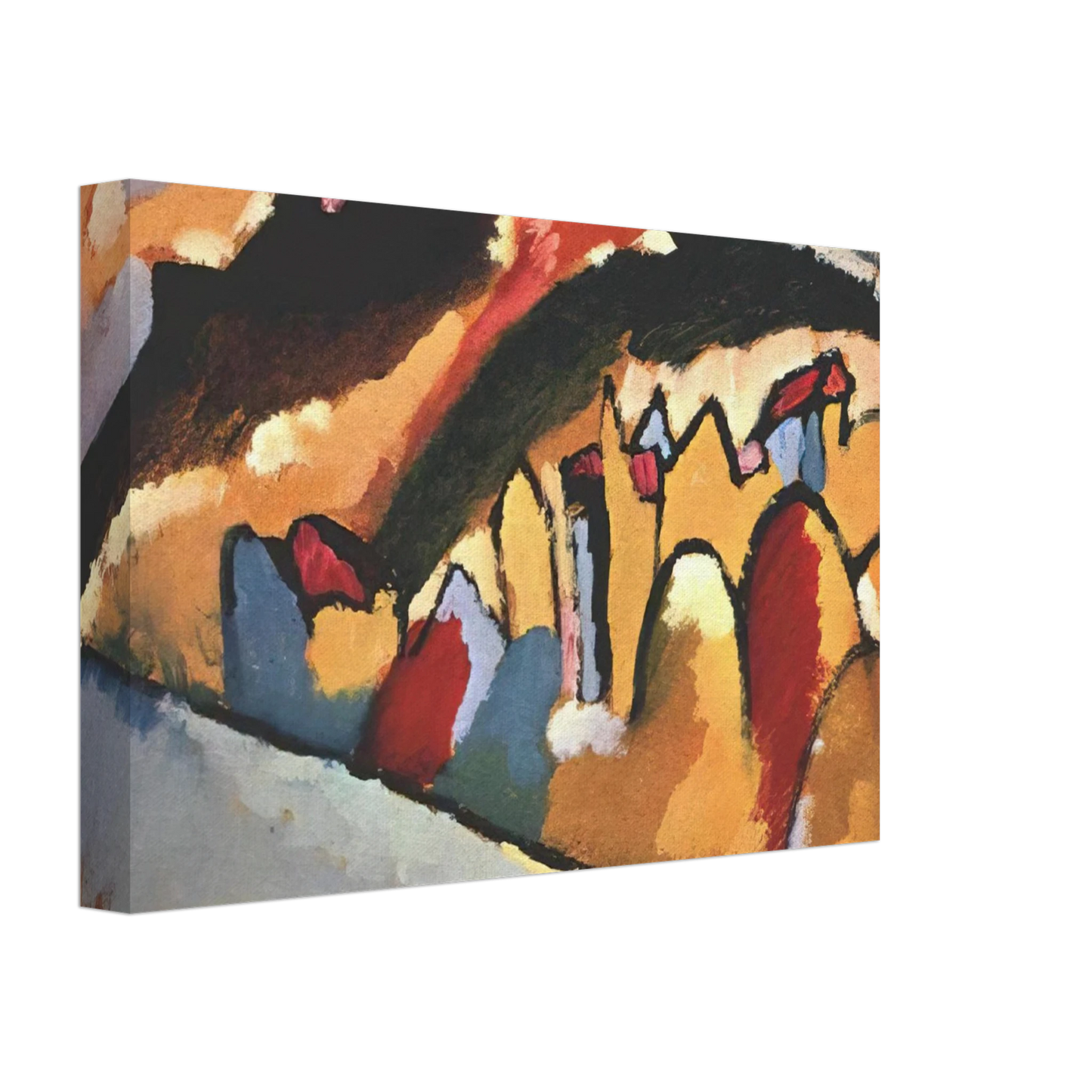 Wassily Kandinsky - STUDY FOR AUTUMN 1909 Canvas - 40x60 cm / 16x24 inches-canvas