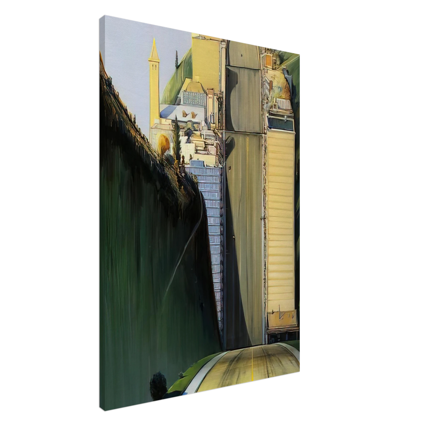 Wayne Thiebaud - Park Place - 1993 Canvas - 20x30 cm / 8x12 inches-canvas