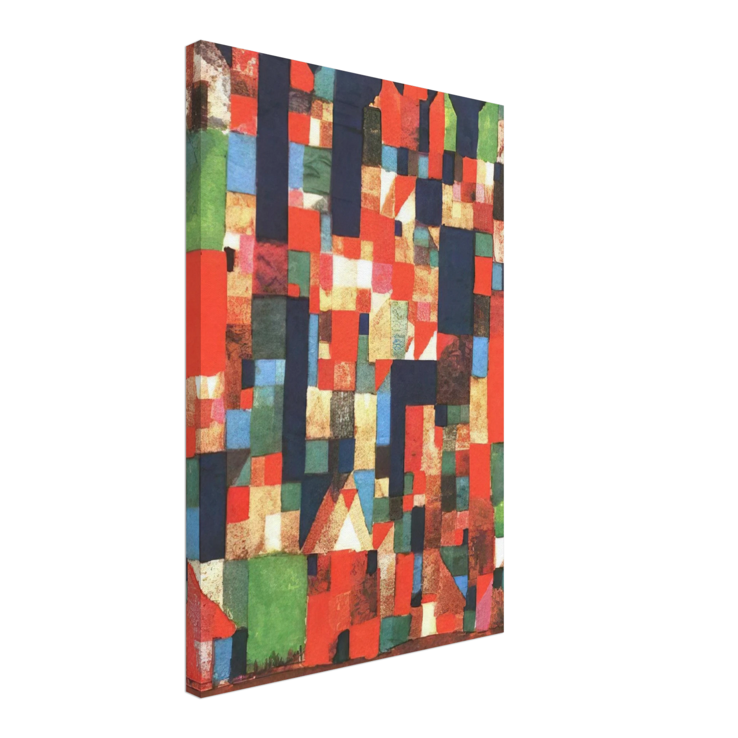 Paul Klee - CITY PICTURE WITH RED AND GREEN ACCENTS 1921 Canvas - 70x100 cm / 28x40 inches-canvas