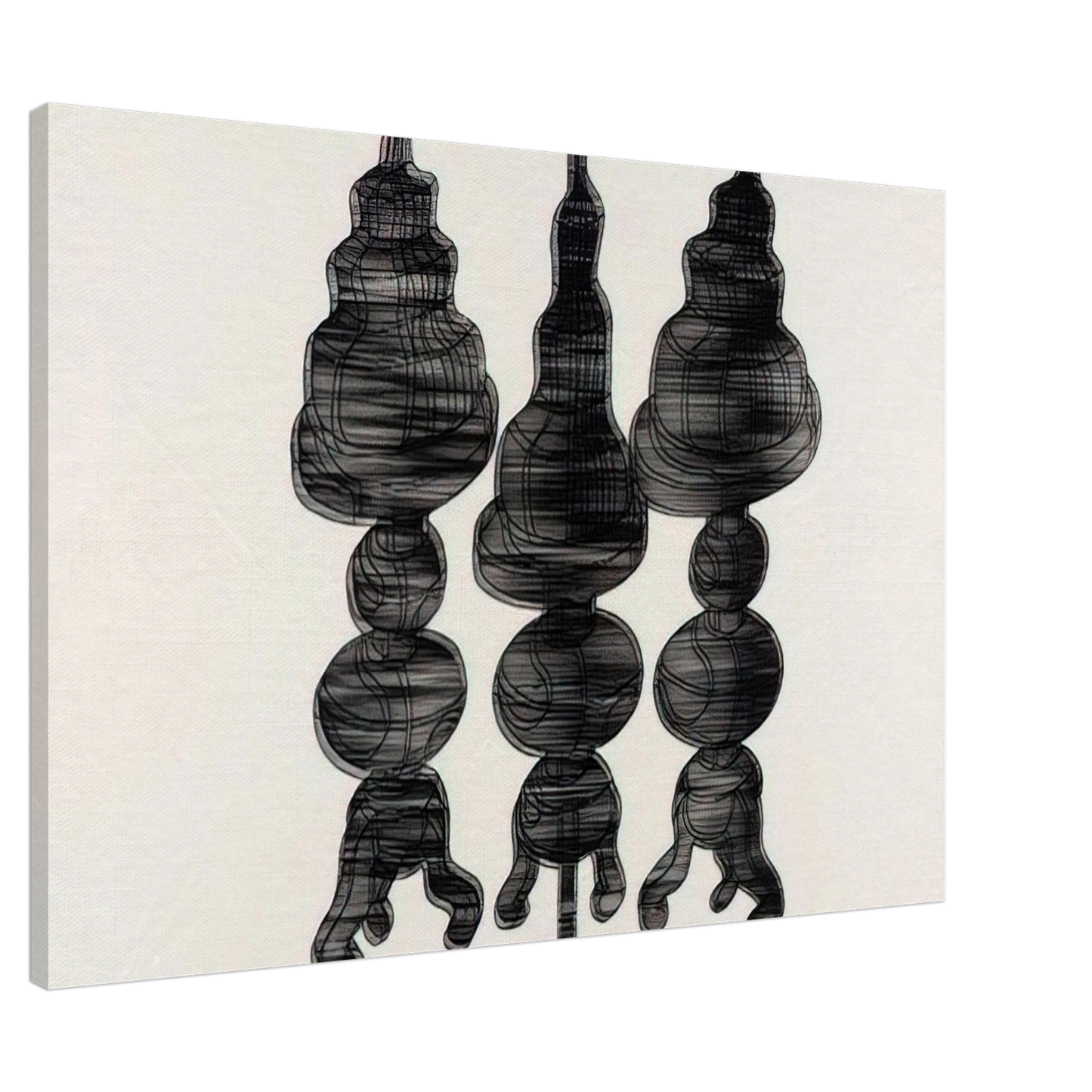 Dieter Roth - 3 Cakes on Swivel Chairs - 1971 Canvas - 20x30 cm / 8x12 inches-canvas