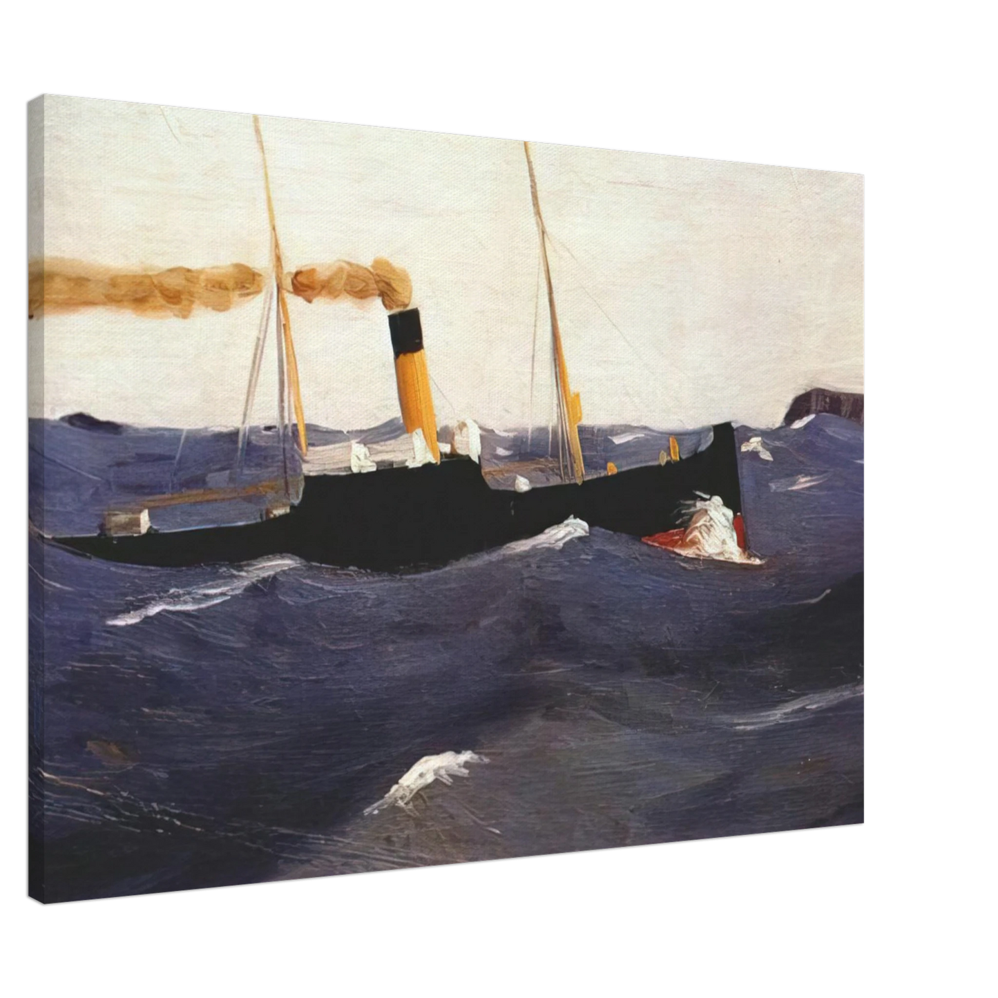 Edward Hopper - Tramp Steamer Canvas - 20x30 cm / 8x12 inches-canvas