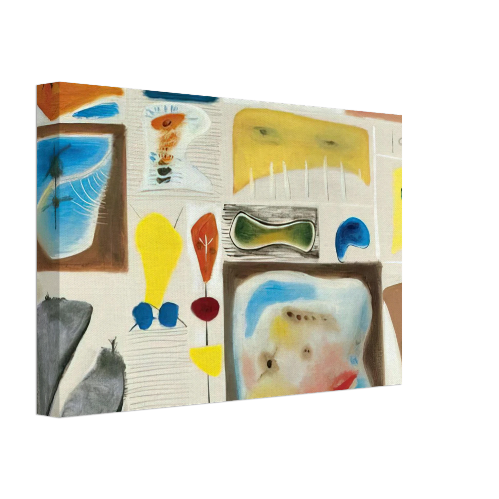 Adolph Gottlieb - A palette of imagery - 1944 Canvas - 40x60 cm / 16x24 inches-canvas