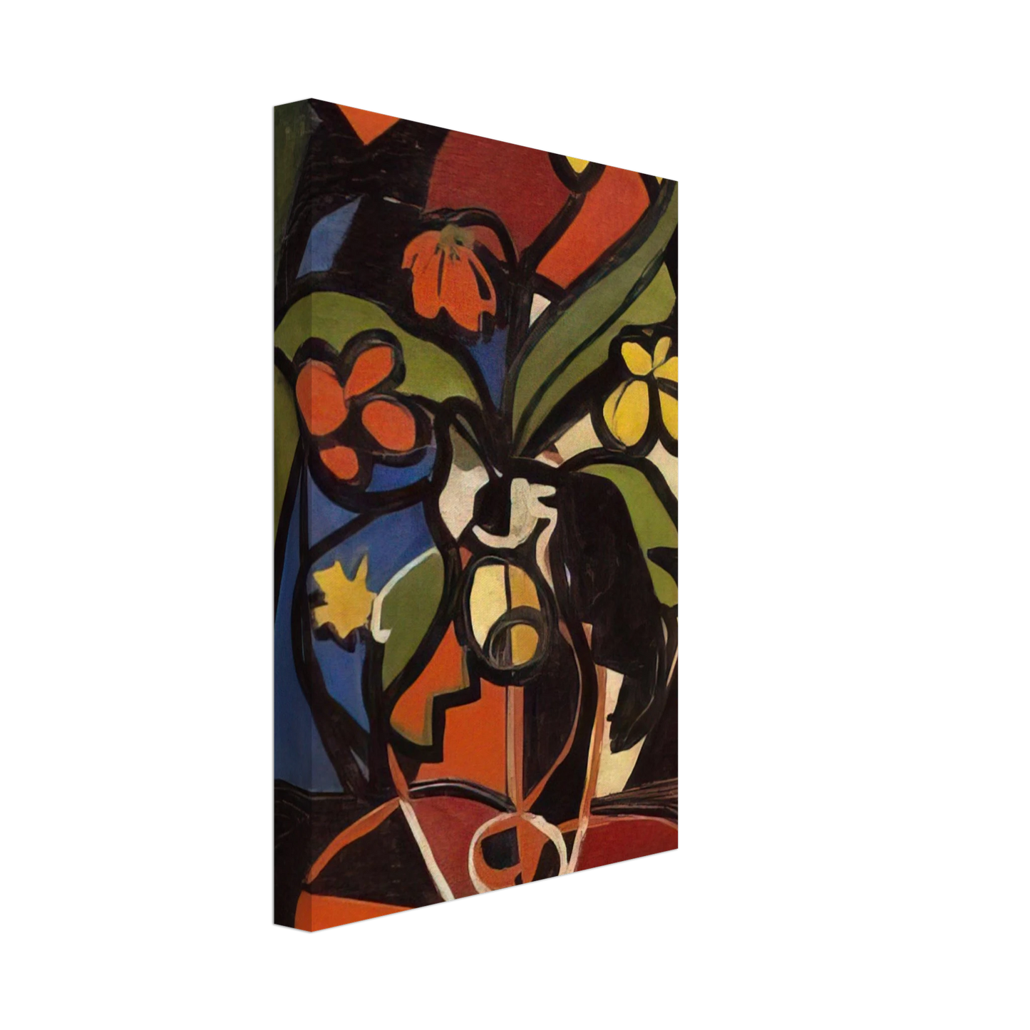 Aldemir Martins - Vase of Flowers - 1949 Canvas - 40x60 cm / 16x24 inches-canvas