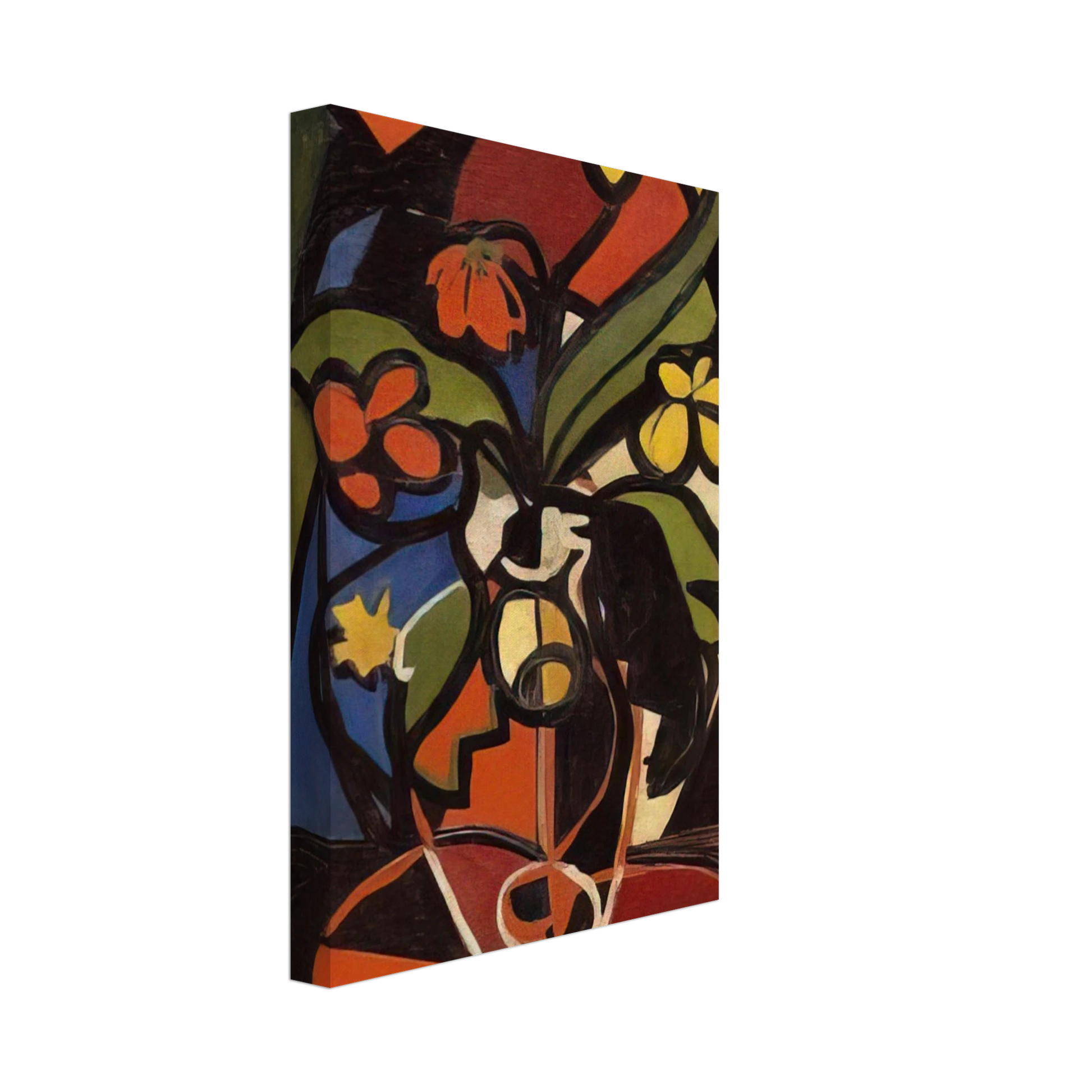Aldemir Martins - Vase of Flowers - 1949 Canvas - 40x60 cm / 16x24 inches-canvas