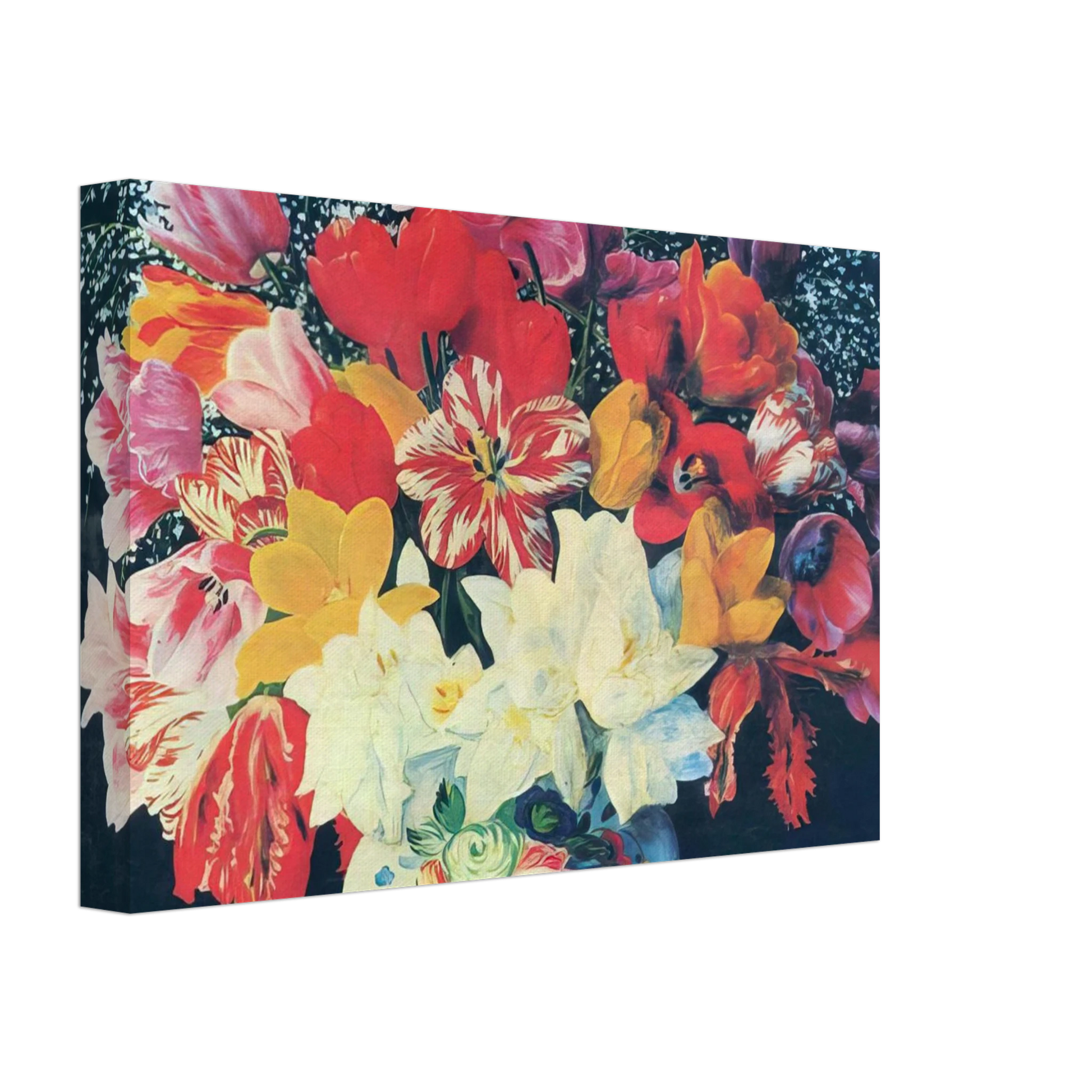 Moise Kisling - GRAND BOUQUET OF TULIPS 1952 Canvas - 70x100 cm / 28x40 inches-canvas