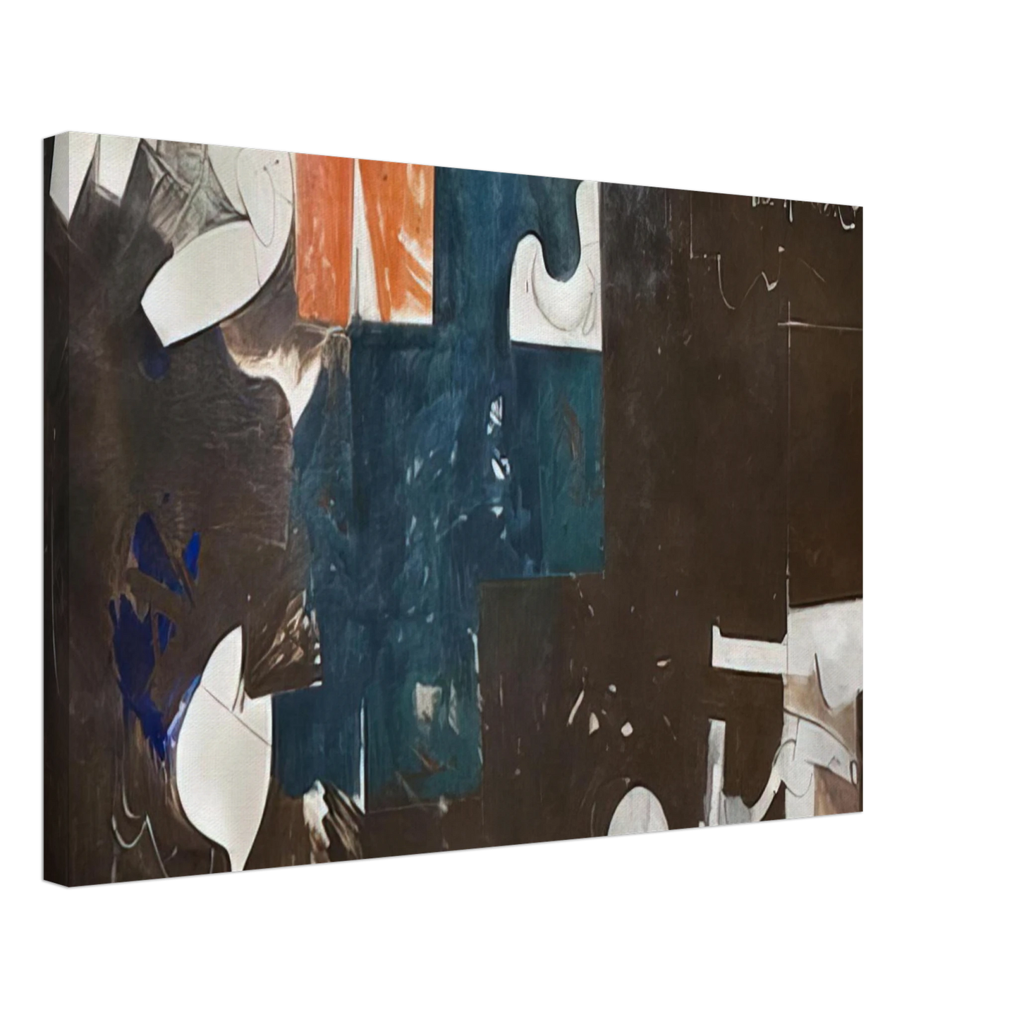 Hassel Smith - The Houston Scene - 1959 Canvas - 40x60 cm / 16x24 inches-canvas