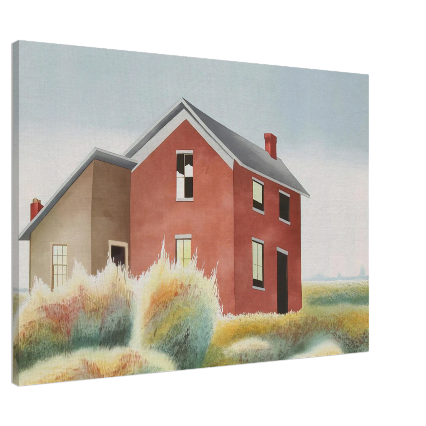 Clarence Holbrook Carter - Homestead - 1979 Canvas - 20x30 cm / 8x12 inches-canvas