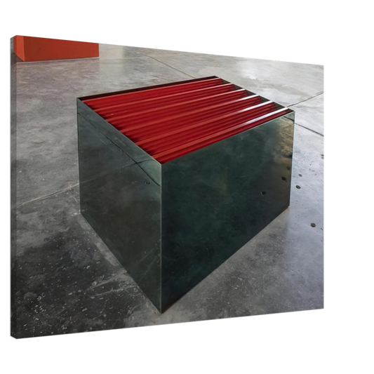 Donald Judd - Untitled The Block - 1965 Canvas - 20x30 cm / 8x12 inches-canvas