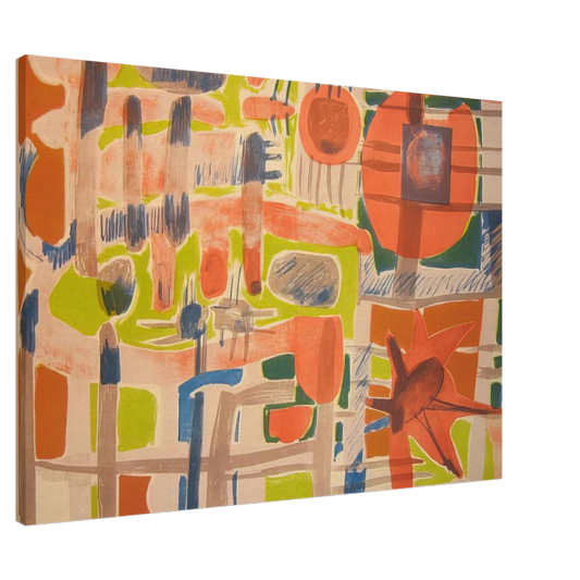 Will Barnet - Call It Winter - 1957 United States Canvas - 20x30 cm / 8x12 inches-canvas