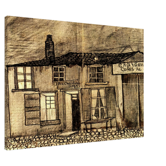 Vincent van Gogh - Ã¢â‚¬Å“Au CharbonnageÃ¢â‚¬Â Cafe Canvas - 20x30 cm / 8x12 inches-canvas