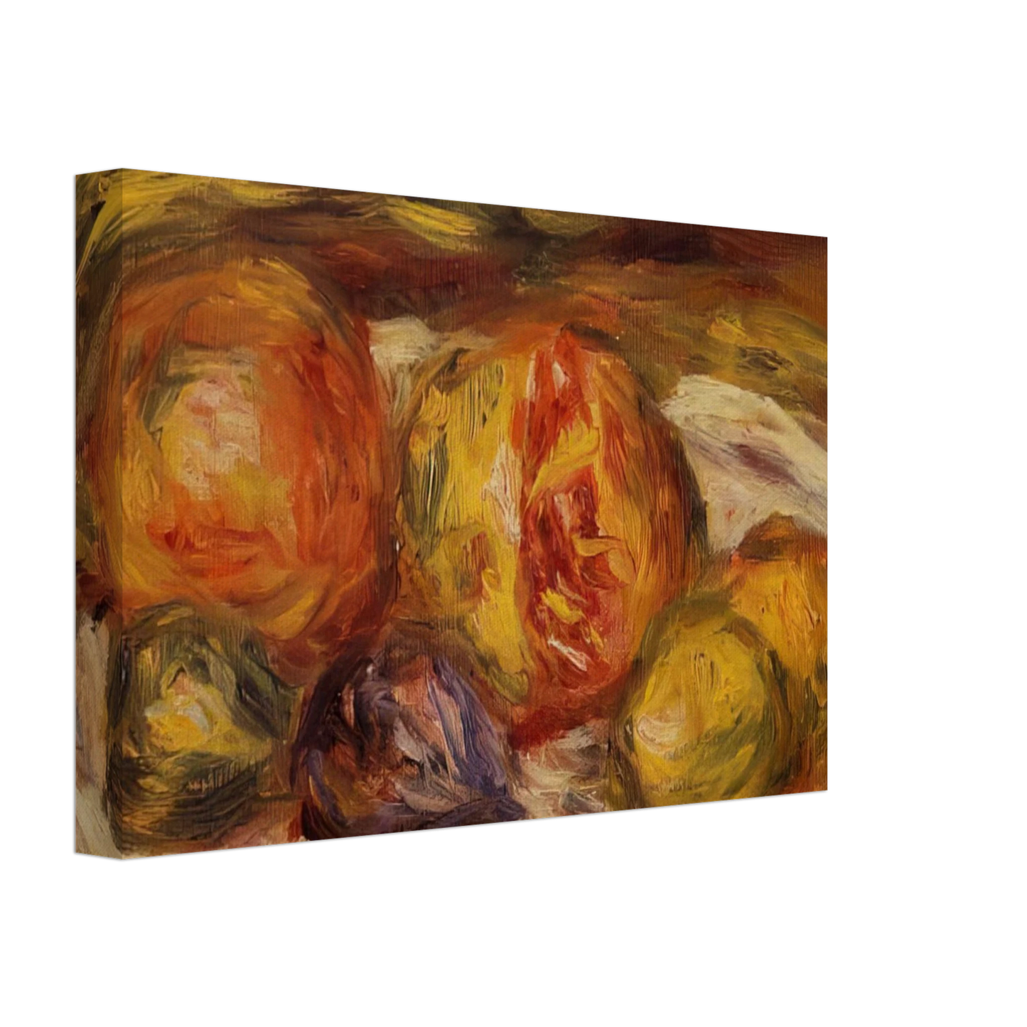 Pierre-Auguste Renoir - Still Life Pomegranate, Figs and Apples Canvas - 40x60 cm / 16x24 inches-canvas