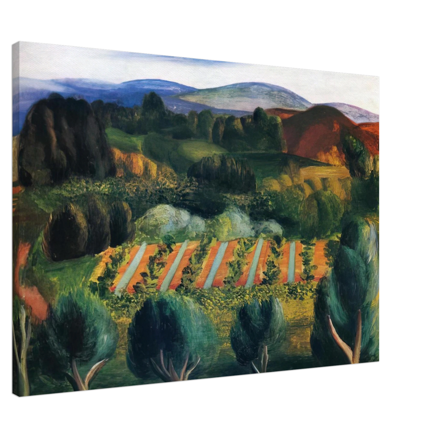 Moise Kisling - PROVENCE LANDSCAPE 1918 Canvas - 20x30 cm / 8x12 inches-canvas