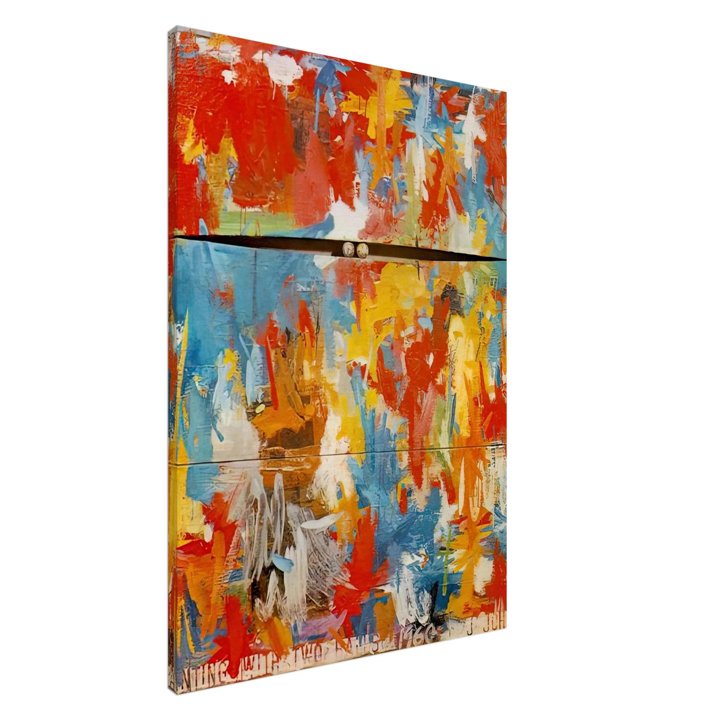 Jasper Johns - PAINTING WITH TWO BALLS Canvas - 20x30 cm / 8x12 inches-canvas