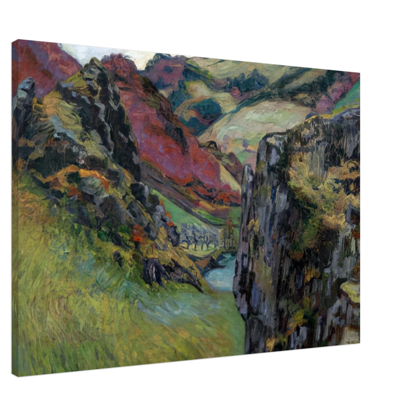 Armand Guillaumin - Landscape near Saint-Julien-des-Chazes Canvas - 20x30 cm / 8x12 inches-canvas