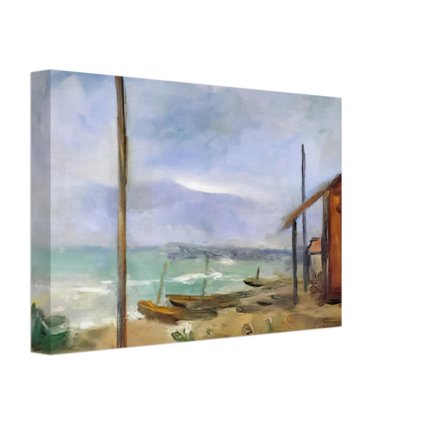Carlo Carra - PIOGGIA AL MARE 1929 Canvas - 70x100 cm / 28x40 inches-canvas