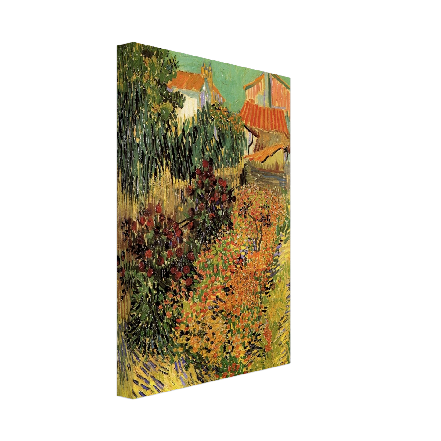 Vincent van Gogh - Garden Behind a House Canvas - 40x60 cm / 16x24 inches-canvas