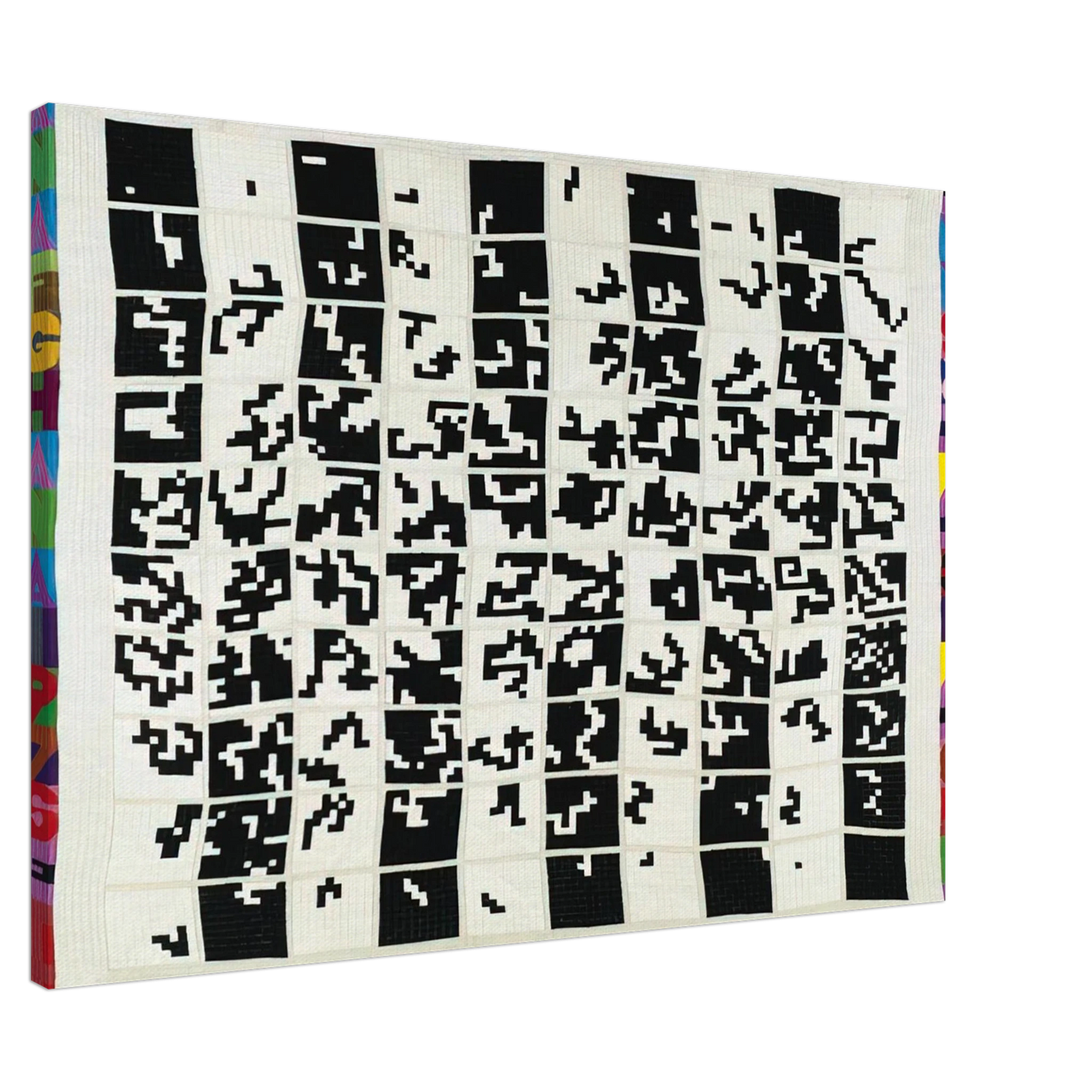 Alighiero Boetti - ALTERNANDO DA UNO A CENTO E VICEVERSA 1977 Canvas - 20x30 cm / 8x12 inches-canvas