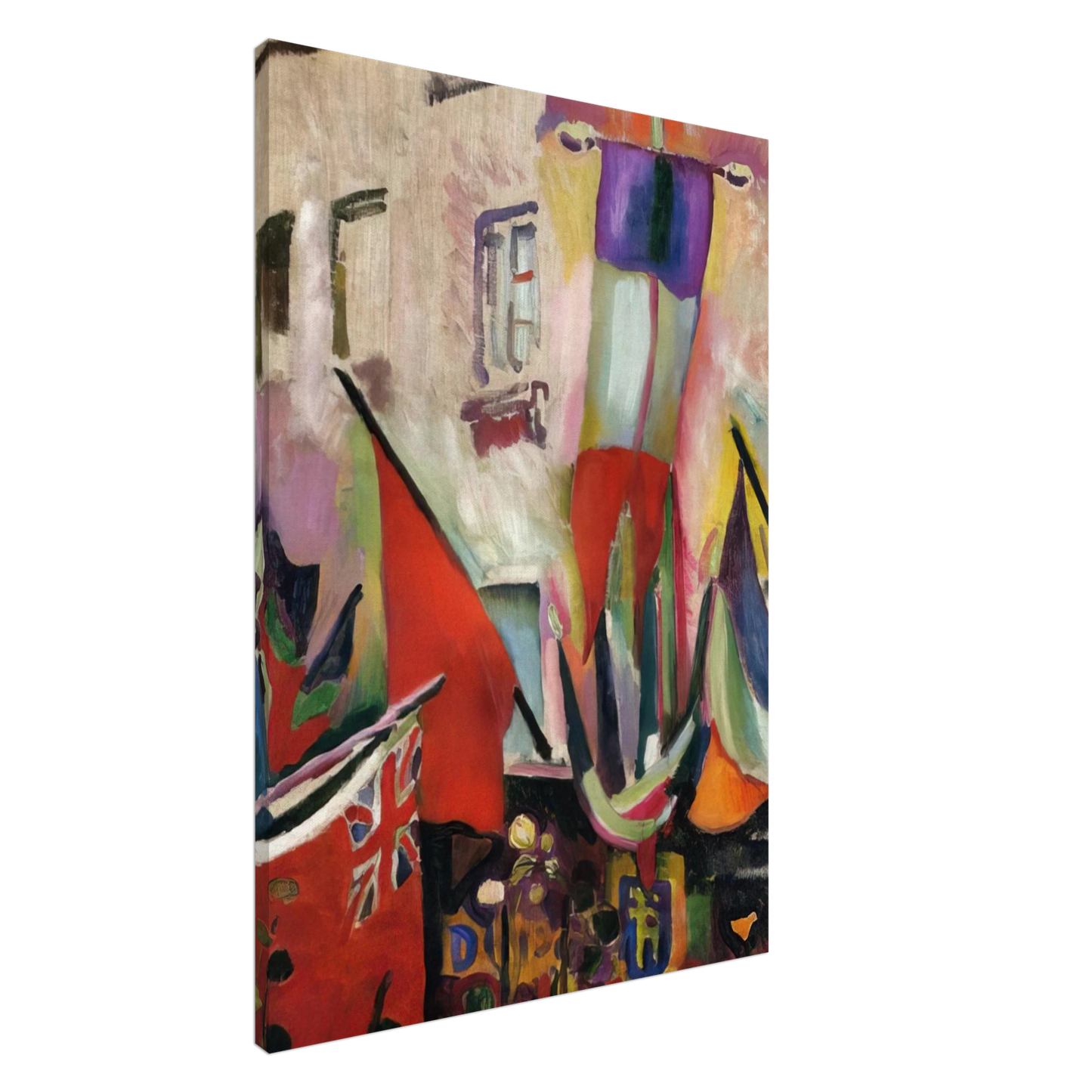 Raoul Dufy - FLAGS 1906 Canvas - 20x30 cm / 8x12 inches-canvas