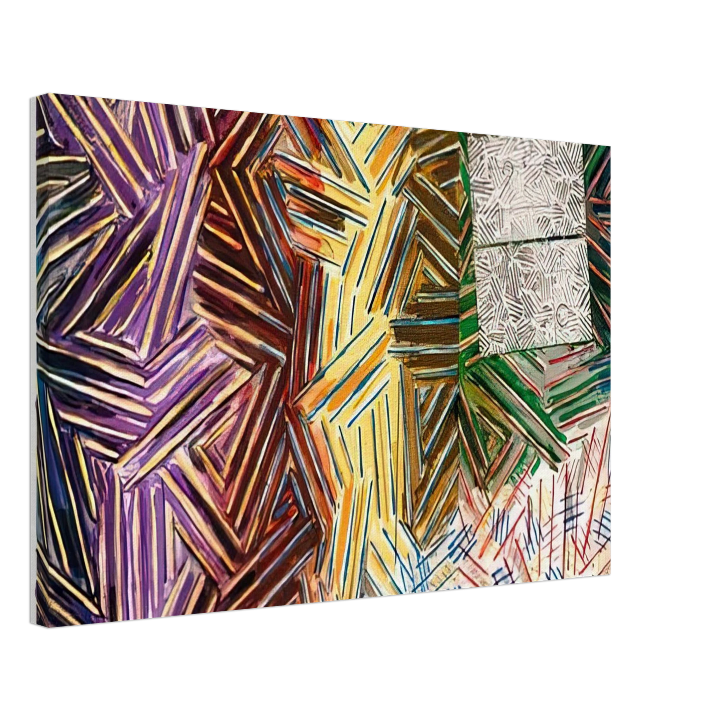 Jasper Johns - BETWEEN THE CLOCK AND THE BED 1989 0 Canvas - 40x60 cm / 16x24 inches-canvas