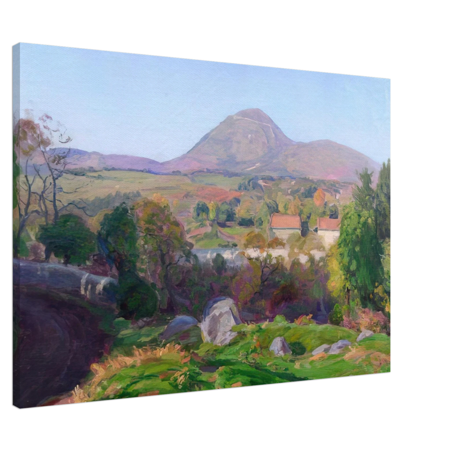 Armand Guillaumin - Landscape of Puy de Dome Canvas - 20x30 cm / 8x12 inches-canvas