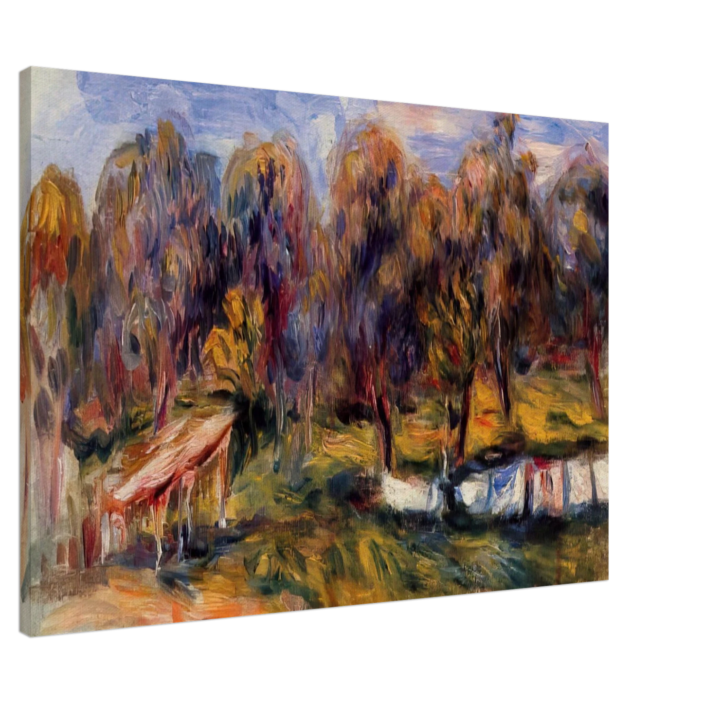 Pierre-Auguste Renoir - Landscape with Orchard Canvas - 20x30 cm / 8x12 inches-canvas