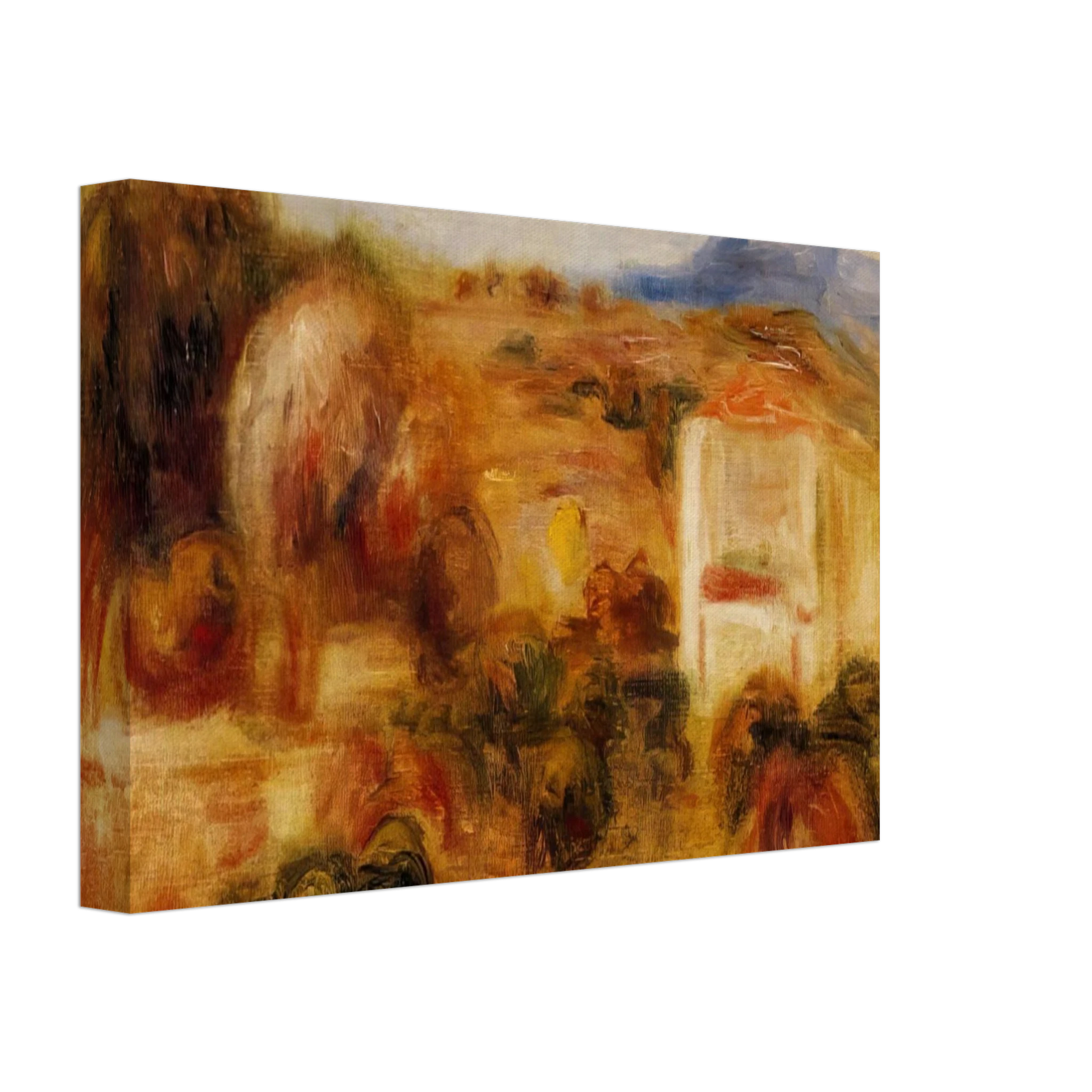 Pierre-Auguste Renoir - Landscape with White House Canvas - 70x100 cm / 28x40 inches-canvas