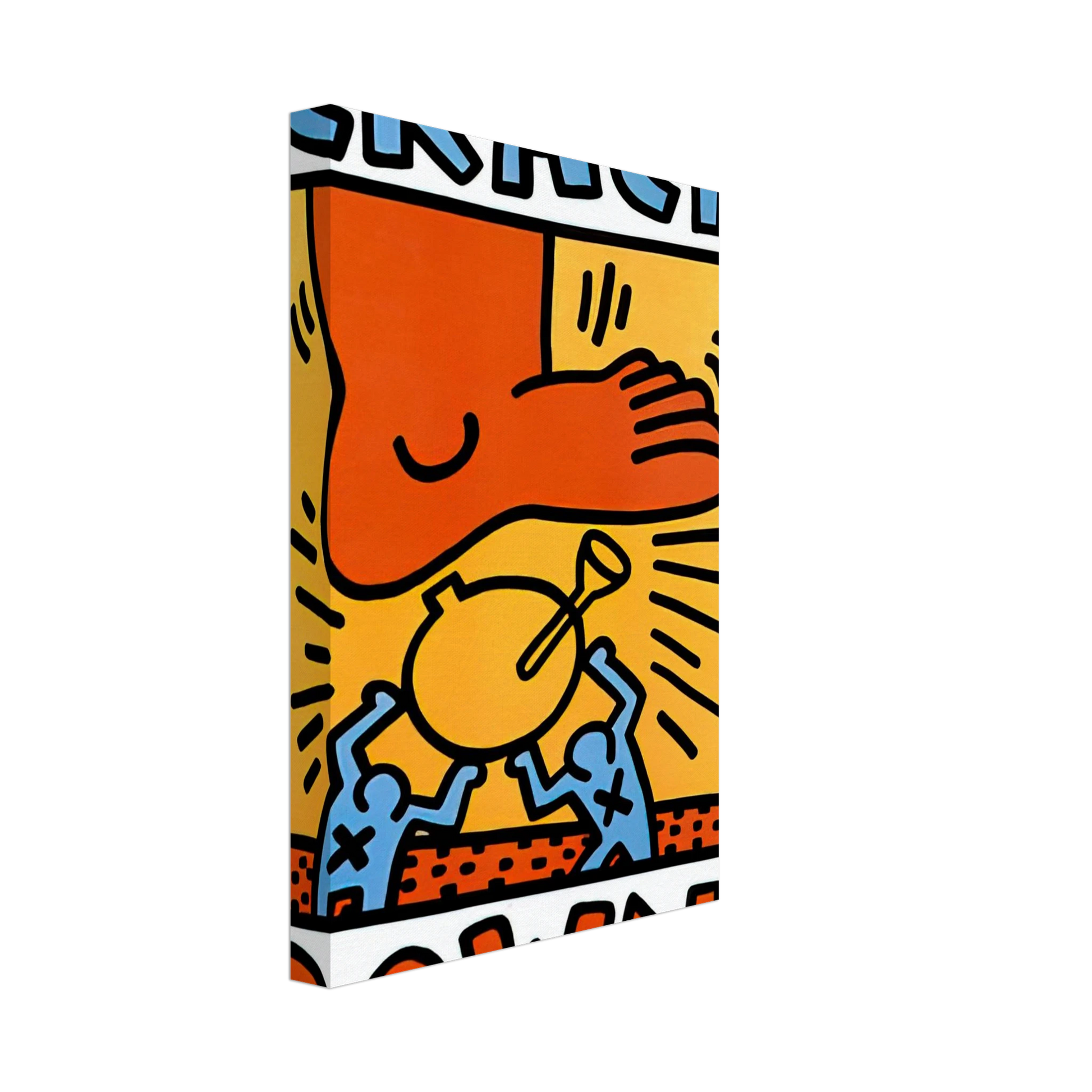 Keith Haring - CRACK DOWN 1986 Canvas - 40x60 cm / 16x24 inches-canvas