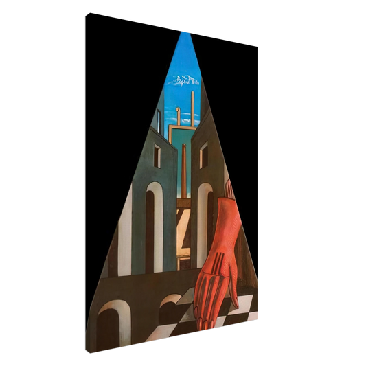 Giorgio de Chirico - METAPHYSICAL TRIANGLE 1958 Canvas - 20x30 cm / 8x12 inches-canvas
