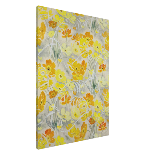 Le Pho - Orange and Yellow Flowers - Post-Impressionism Canvas - 20x30 cm / 8x12 inches-canvas