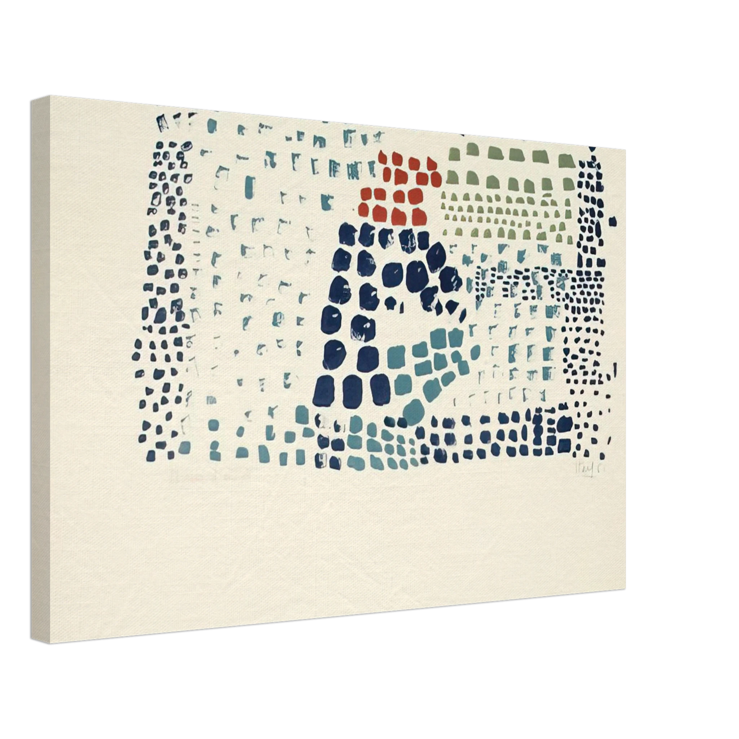 Nicolas de Stael - Study in Colour No. 1 Woimant Stael 93 - Art Informel Canvas - 70x100 cm / 28x40 inches-canvas