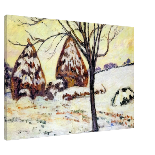 Armand Guillaumin - Effts de neige a Palaiseau - 1883 Canvas - 20x30 cm / 8x12 inches-canvas