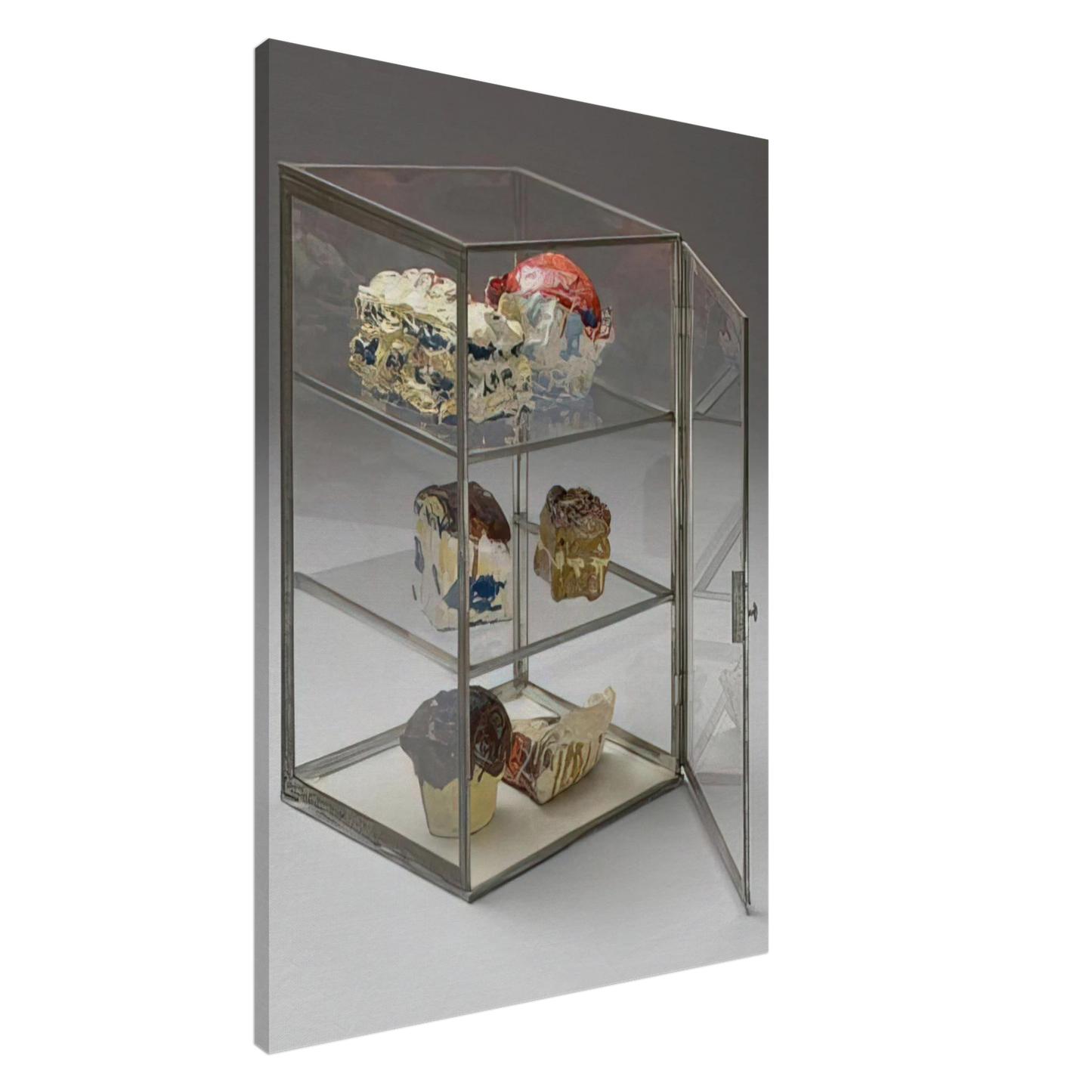 Claes Oldenburg - PASTRY CASE 1961 Canvas - 20x30 cm / 8x12 inches-canvas