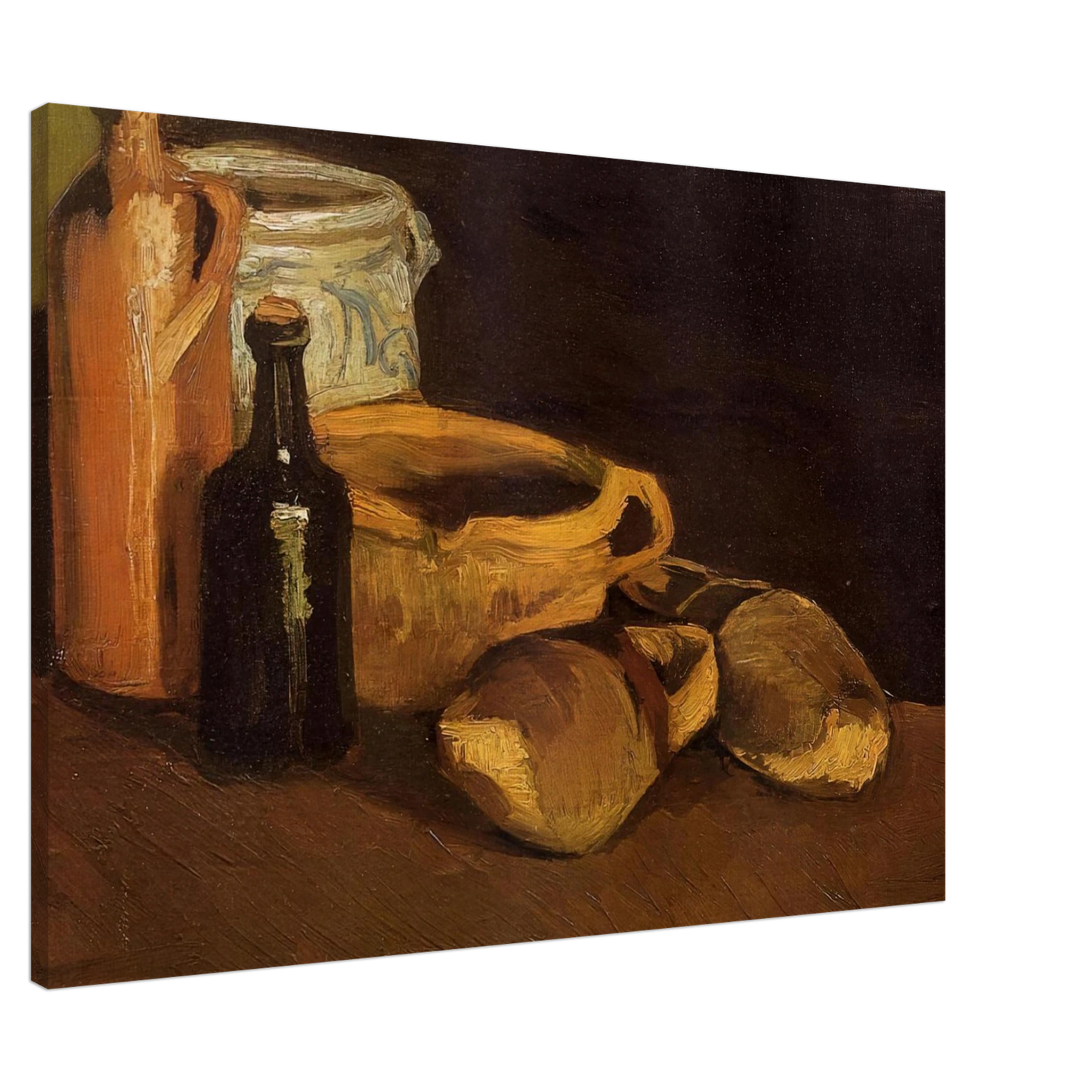 Vincent van Gogh - Still Life with Clogs and Pots Canvas - 20x30 cm / 8x12 inches-canvas