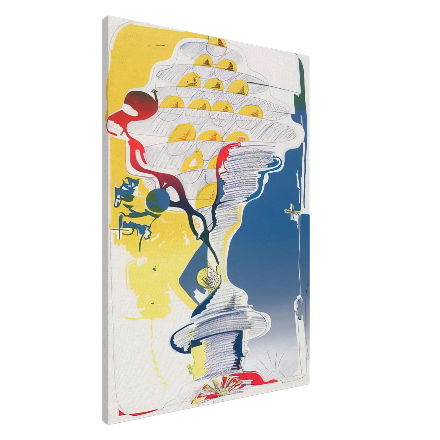 Dieter Roth - By the Sea, from Behind - 1972 Canvas - 20x30 cm / 8x12 inches-canvas