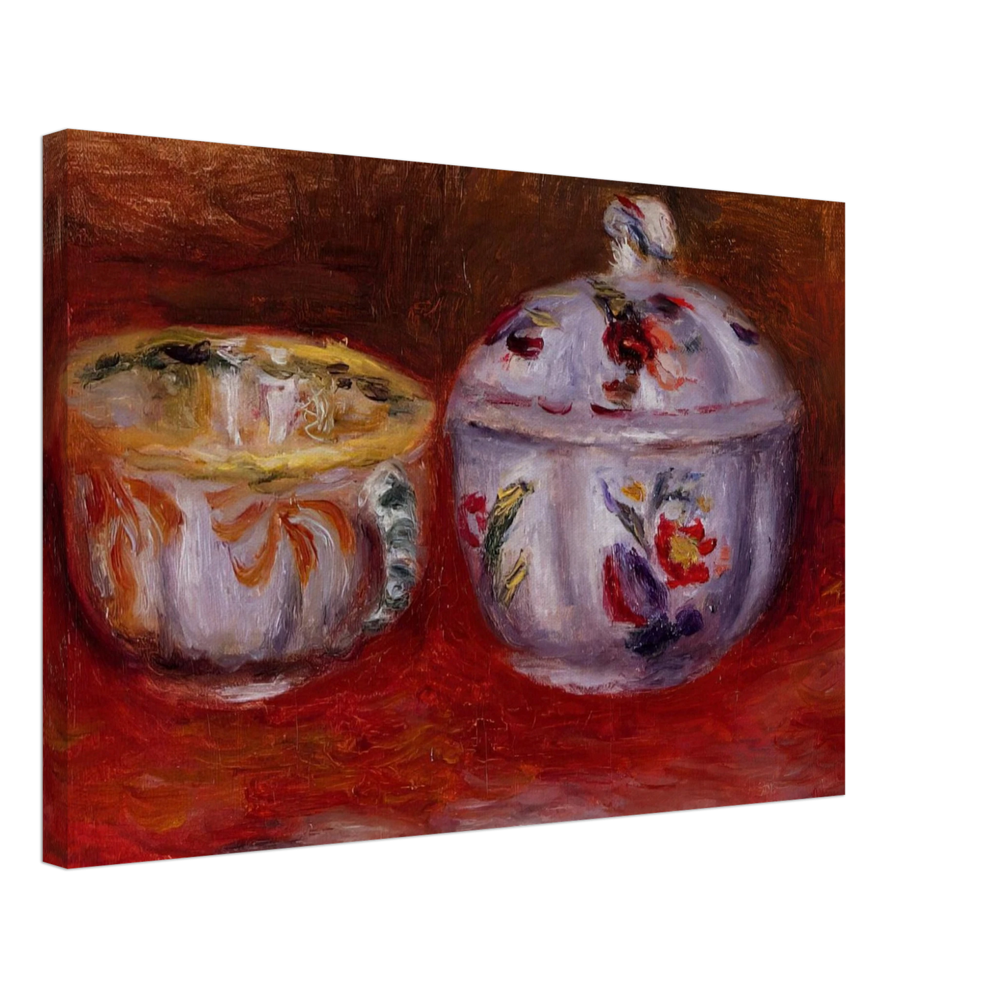 Pierre-Auguste Renoir - Still Life with Fruit Bowl Canvas - 70x100 cm / 28x40 inches-canvas