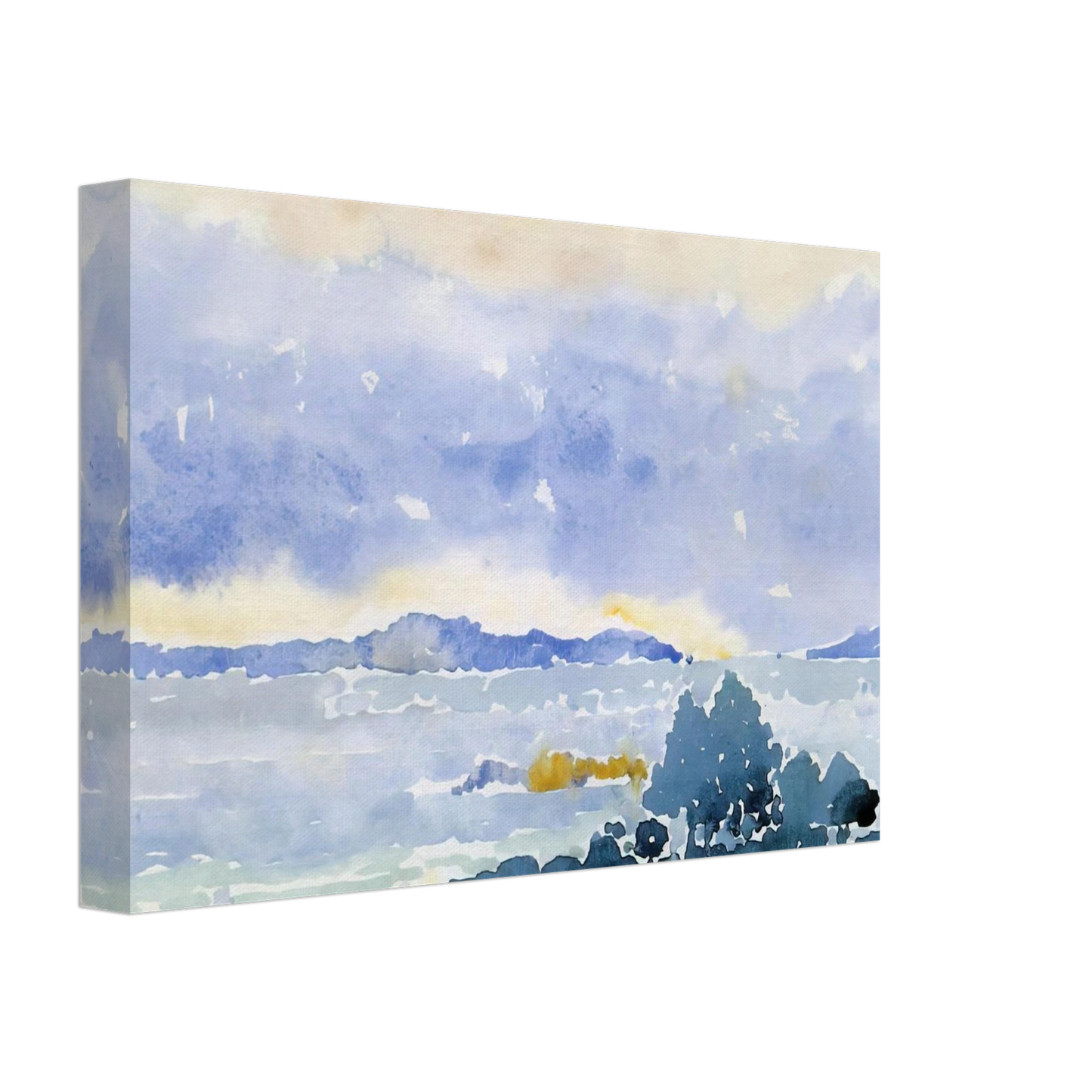 Henri-Edmond Cross - Land by the Sea Canvas - 70x100 cm / 28x40 inches-canvas