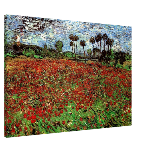 Vincent van Gogh - Field with Poppies Canvas - 20x30 cm / 8x12 inches-canvas