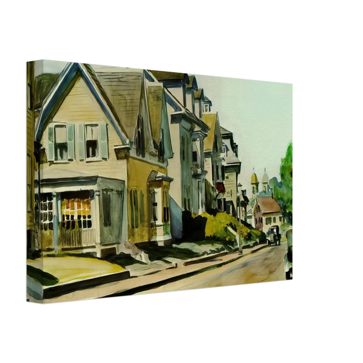 Edward Hopper - Sun on Prospect Street Gloucester, Massachusetts Canvas - 70x100 cm / 28x40 inches-canvas