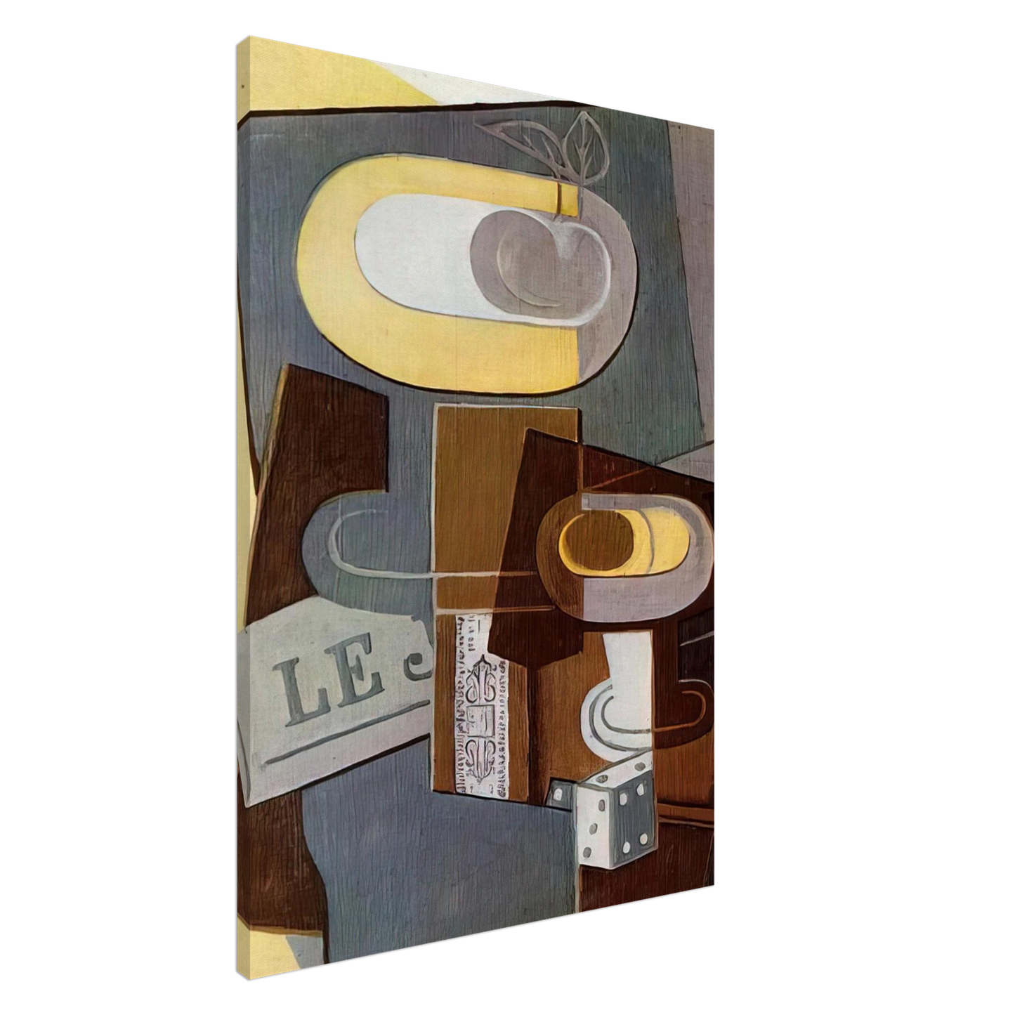Juan Gris - THE DICE 1922 Canvas - 20x30 cm / 8x12 inches-canvas