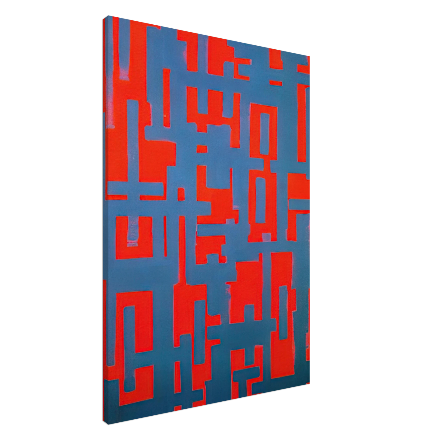 Ad Reinhardt - Untitled Red and Gray - 1950 Canvas - 20x30 cm / 8x12 inches-canvas