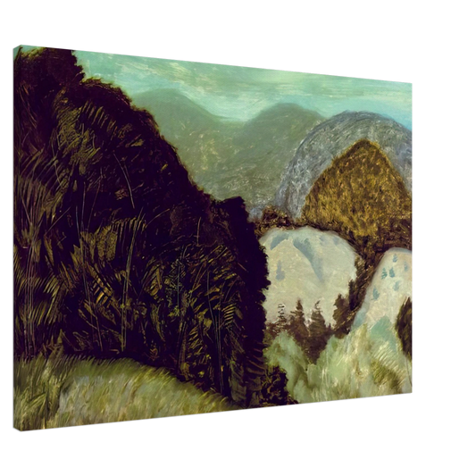 Milton Avery - Vermont Hills - 1936 Canvas - 20x30 cm / 8x12 inches-canvas