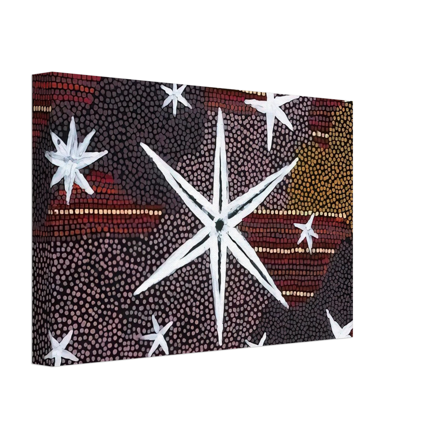 Clifford Possum Tjapaltjarri - Reve Etoile - 2001 Canvas - 40x60 cm / 16x24 inches-canvas