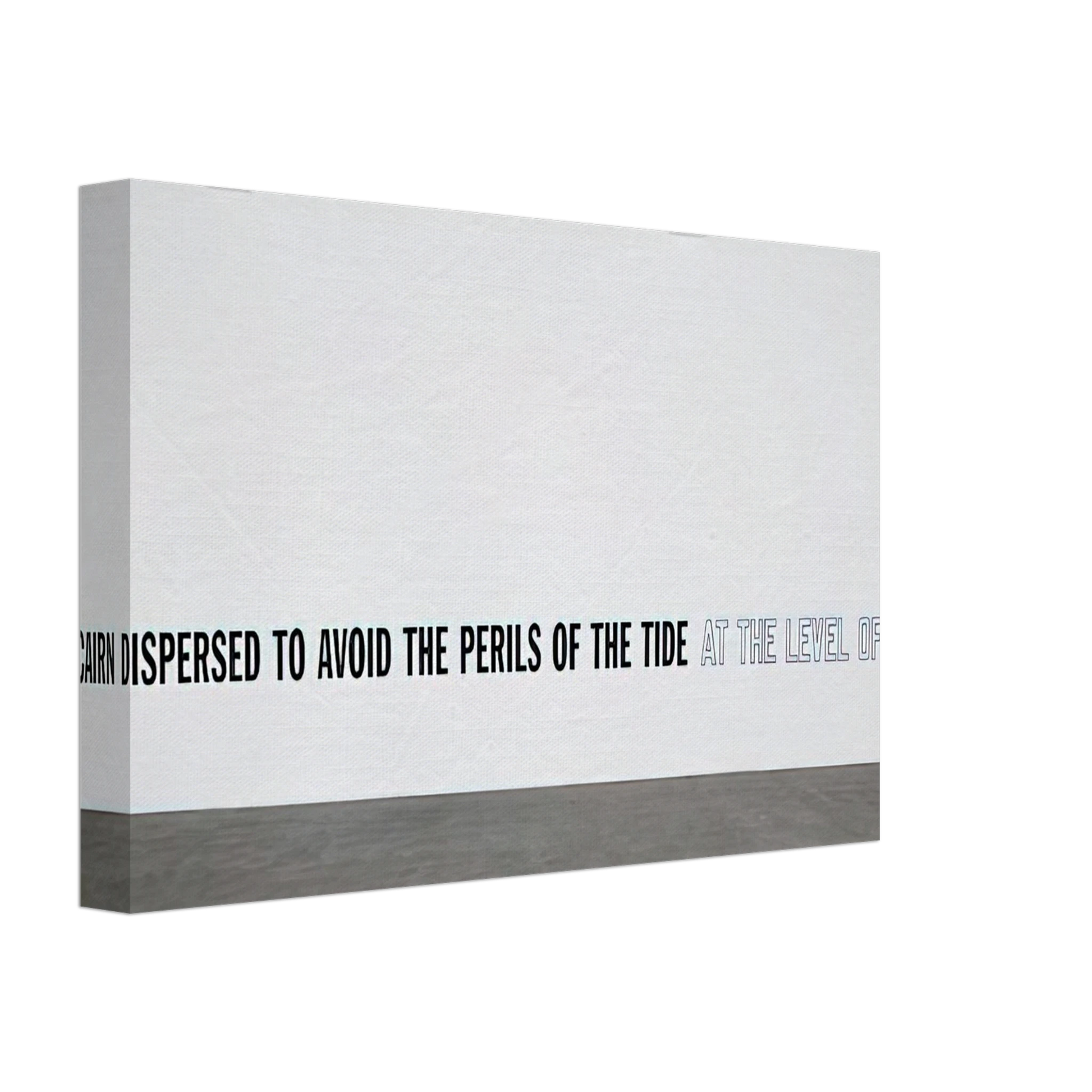 Lawrence Weiner - A Cairn Dispersed... - 2008 Canvas - 40x60 cm / 16x24 inches-canvas