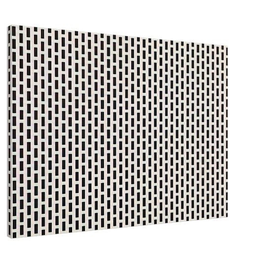 Francois Morellet - 2 trames de carres1 trame de tirets - 1975 Canvas - 20x30 cm / 8x12 inches-canvas
