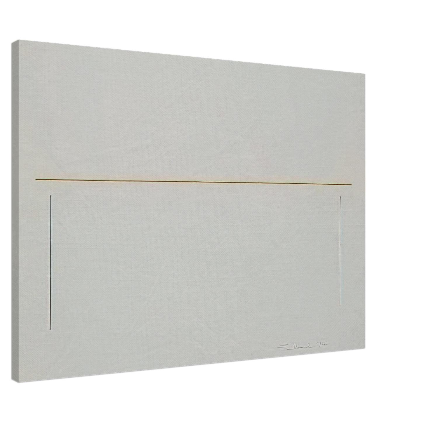 Fred Sandback - Untitled - 1974 Canvas - 20x30 cm / 8x12 inches-canvas